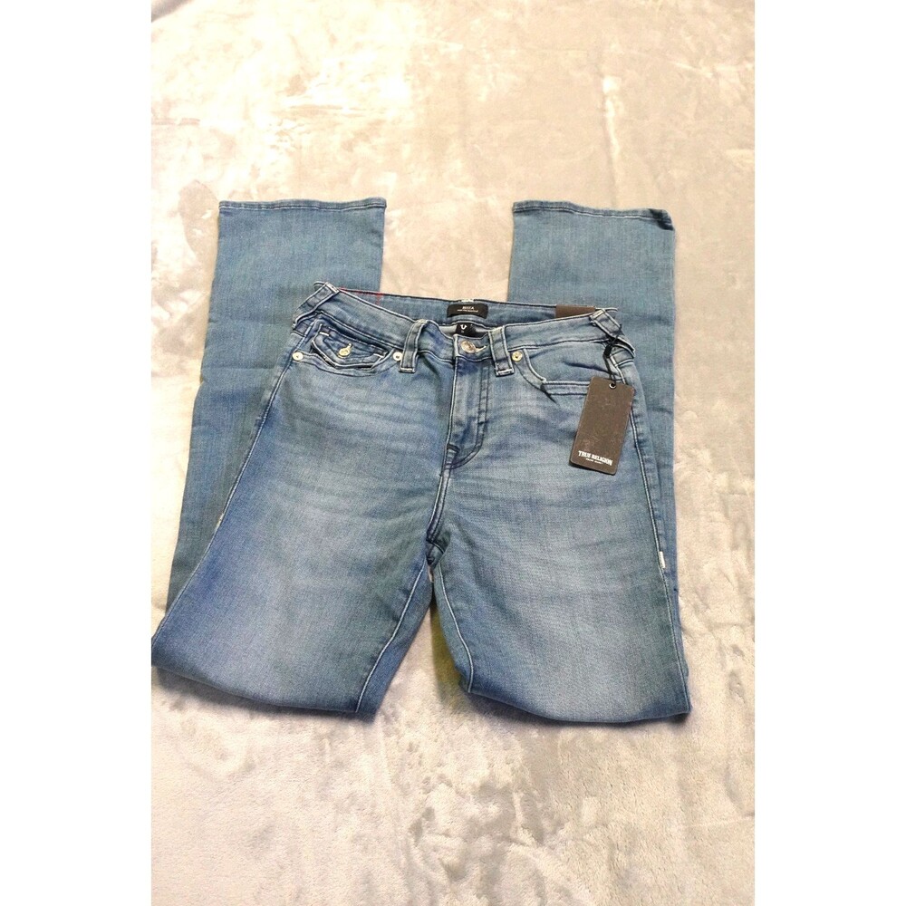 New True Religion Becca Mid Rise Bootcut Blue Jeans Size 30
